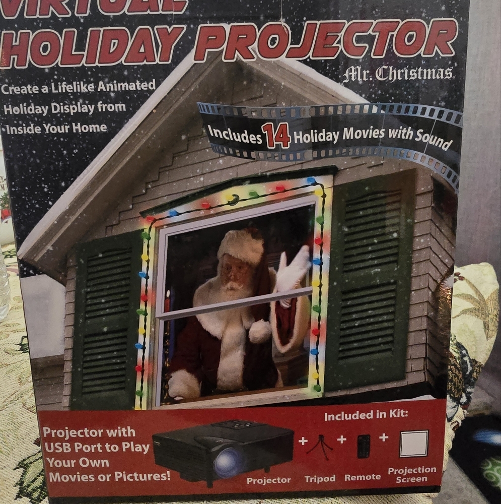 Virtual christmas projector